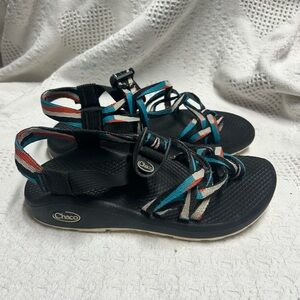 Chaco Z2 Cloud Sandals Women's Sz 6 Colorful Toe Loop Hiking Shoes Adjustable